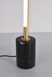 Bethel Brass & Black LED Table Lamp in Stainless Steel & Marble