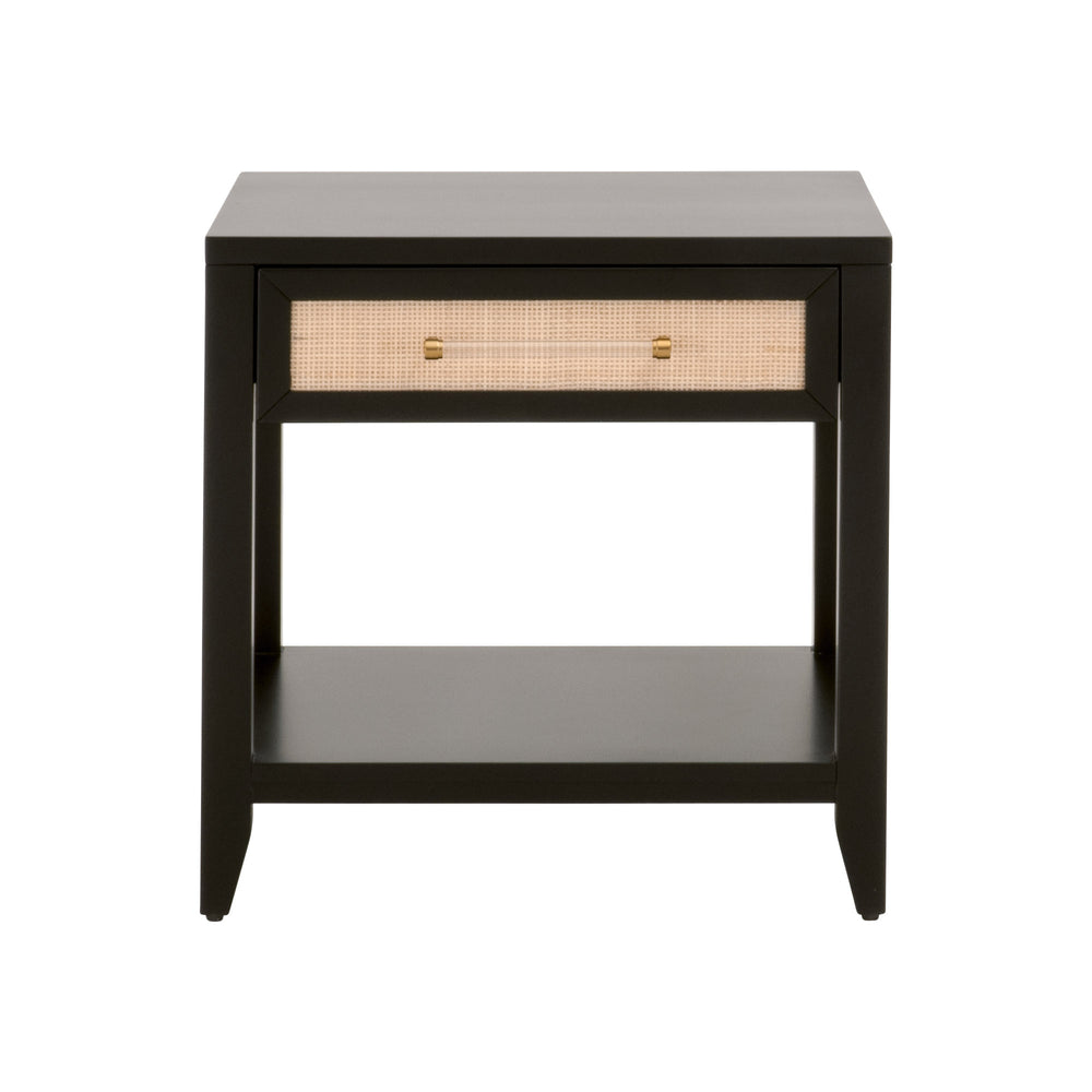 Essentials for Living Holland 1-Drawer Side Table 6144.B-BLK/NAT