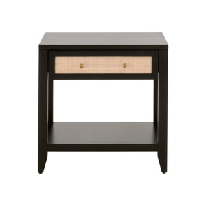 Essentials for Living Holland 1-Drawer Side Table 6144.B-BLK/NAT
