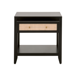 Essentials for Living Holland 1-Drawer Side Table 6144.B-BLK/NAT