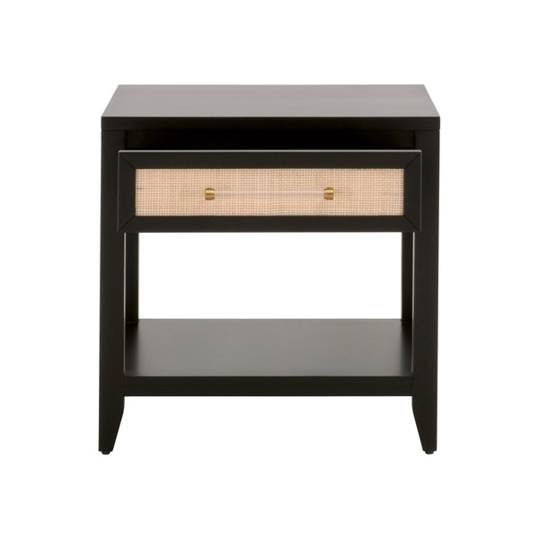 Essentials for Living Holland 1-Drawer Side Table 6144.B-BLK/NAT