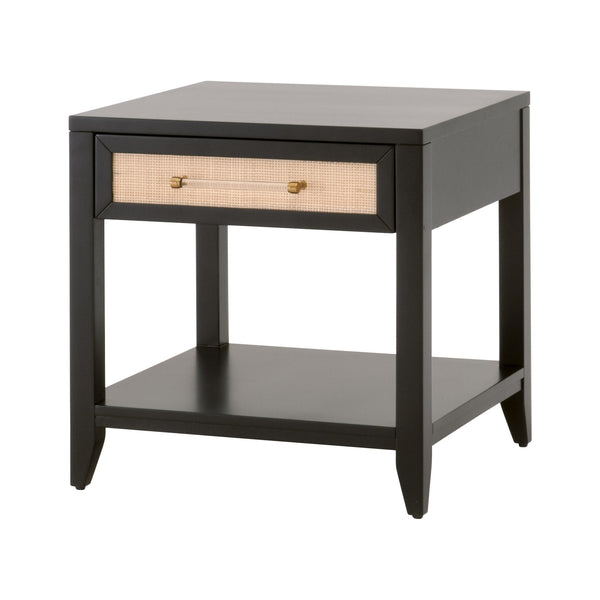 Essentials for Living Holland 1-Drawer Side Table 6144.B-BLK/NAT