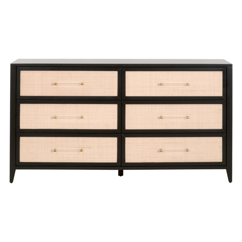 Essentials for Living Holland 6-Drawer Double Dresser 6148.B-BLK/NAT
