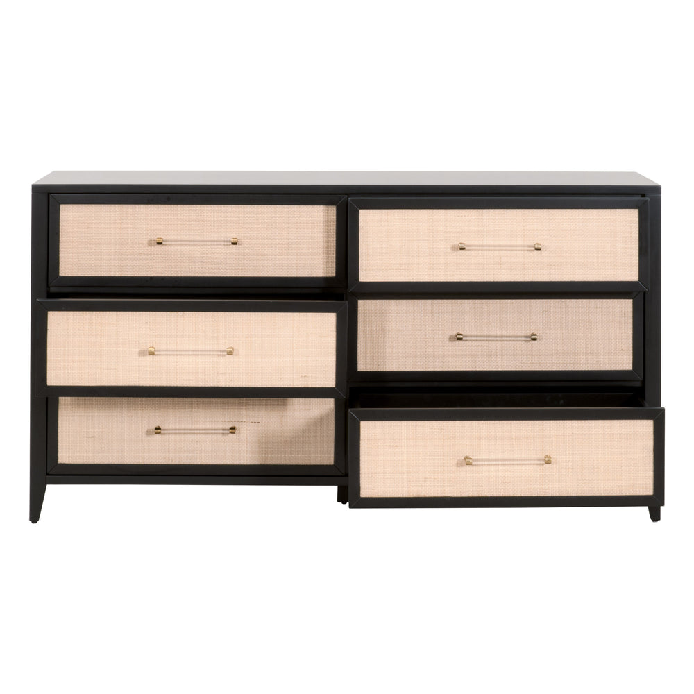 Essentials for Living Holland 6-Drawer Double Dresser 6148.B-BLK/NAT
