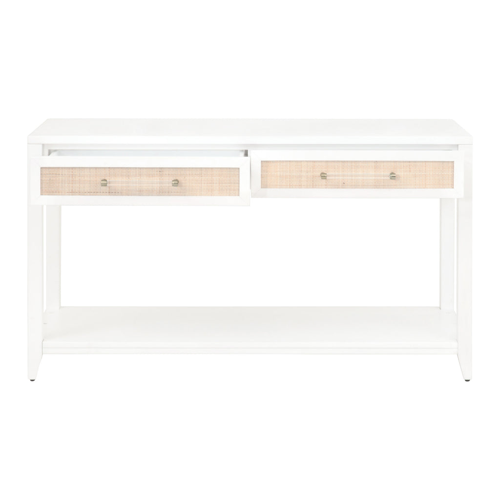 Essentials for Living Traditions Holland 2-Drawer Console Table 6145.WHT/NAT