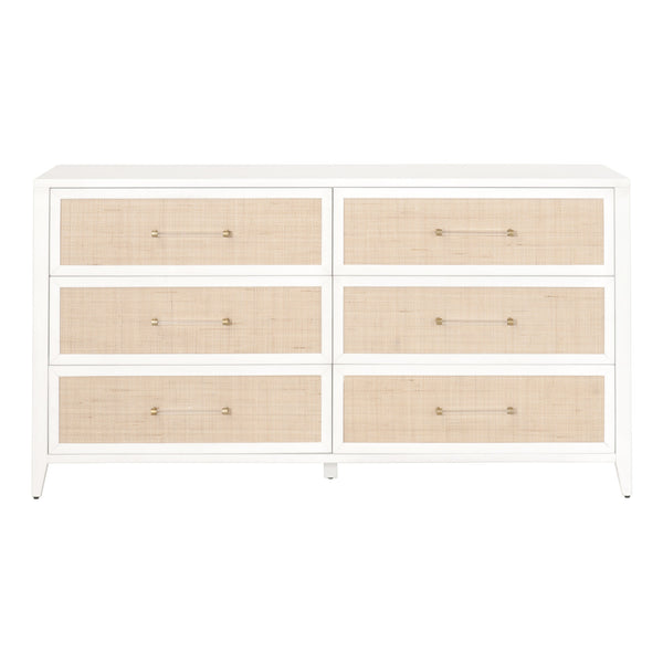 Essentials for Living Traditions Holland 6-Drawer Double Dresser 6148.WHT/NAT