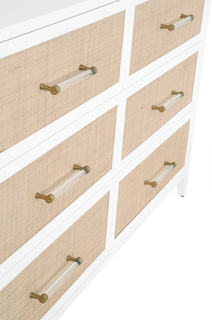 Essentials for Living Traditions Holland 6-Drawer Double Dresser 6148.WHT/NAT