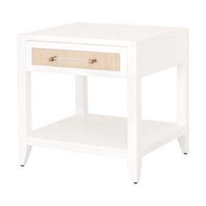 Essentials for Living Traditions Holland 1-Drawer Side Table 6144.WHT/NAT