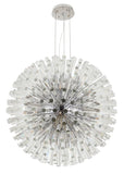 Bethel Chrome Chandelier in Metal & Crystal