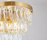 Bethel Gold Chandelier in Metal & Crystal