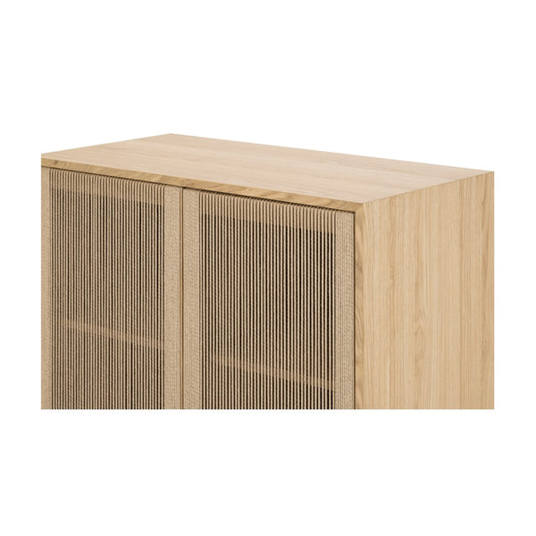 Union Home Hudson Highboard Natural FSC Certified Oak wood, Paper cord