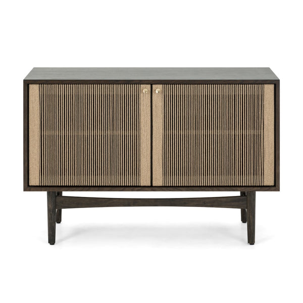 Union Home Hudson Sideboard Tanny Brown, Natural cord FSC Certified Oak wood, Paper cord