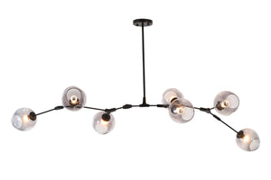 Bethel Black Chandelier in Metal & Glass