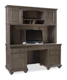 Aspenhome Oxford Traditional 66" Credenza Desk & Hutch I07-316-PEP/I07-317-PEP