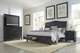Aspenhome Oxford Traditional Cal King Sleigh Storage Bed I07-404-BLK/I07-407D-BLK/I07-410-BLK