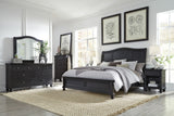 Aspenhome Oxford Traditional Cal King Sleigh Bed I07-404-BLK/I07-407-BLK/I07-410-BLK