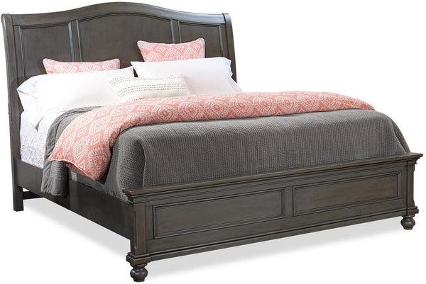 Aspenhome Oxford Traditional Cal King Sleigh Bed I07-407-PEP/I07-404-PEP/I07-410-PEP