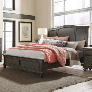 Aspenhome Oxford Traditional Cal King Sleigh Bed I07-407-PEP/I07-404-PEP/I07-410-PEP