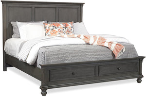 Aspenhome Oxford Traditional Cal King Panel Storage Bed I07-410-PEP/I07-407D-PEP/I07-415-PEP