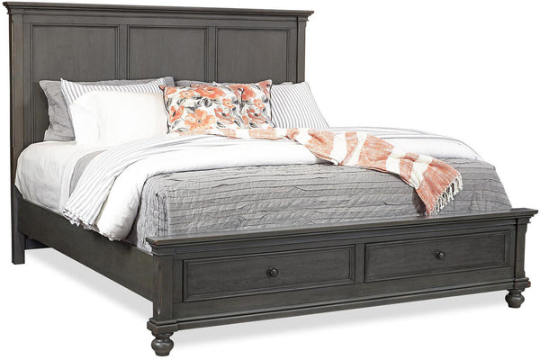 Aspenhome Oxford Traditional Cal King Panel Storage Bed I07-410-PEP/I07-407D-PEP/I07-415-PEP