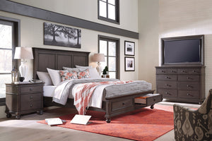 Aspenhome Oxford Traditional Cal King Panel Storage Bed I07-410-PEP/I07-407D-PEP/I07-415-PEP
