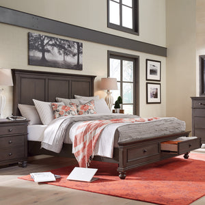Aspenhome Oxford Traditional Cal King Panel Storage Bed I07-410-PEP/I07-407D-PEP/I07-415-PEP
