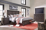 Aspenhome Oxford Traditional King Panel Storage Bed I07-415-PEP/I07-407D-PEP/I07-406-PEP