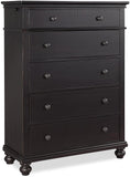 Aspenhome Oxford Traditional 5 Drawer Chest I07-456-BLK