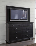 Aspenhome Oxford Traditional TV Frame withTV Mount I07-487-BLK