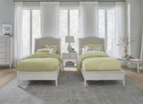 Aspenhome Charlotte Transitional Queen Upholstered Bed I218-402-WHT/I218-422-WHT/I218-403-WHT