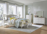 Aspenhome Charlotte Transitional Queen Upholstered Bed I218-402-WHT/I218-422-WHT/I218-403-WHT