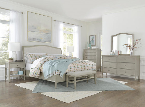Aspenhome Charlotte Transitional Cal King Upholstered Bed I218-425-SHL/I218-410-SHL/I218-407-SHL