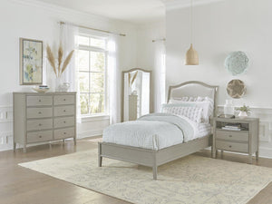 Aspenhome Charlotte Transitional Cal King Upholstered Bed I218-425-SHL/I218-410-SHL/I218-407-SHL