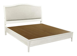 Aspenhome Charlotte Transitional Cal King Upholstered Bed I218-425-WHT/I218-410-WHT/I218-407-WHT