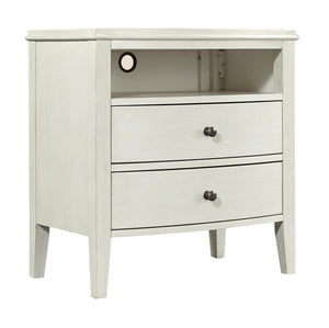 Aspenhome Charlotte Transitional 2 Drawer Nightstand I218-450-WHT