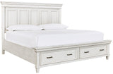 Aspenhome Caraway Farmhouse King Panel Storage Bed I248-406-1/I248-407D-1/I248-415-1