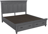 Aspenhome Caraway Farmhouse King Panel Storage Bed I248-406-SLT-1/I248-415-SLT-1/I248-407D-SLT-1