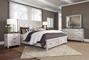 Aspenhome Caraway Farmhouse Cal King Panel Bed I248-410-1/I248-415-1/I248-407-1
