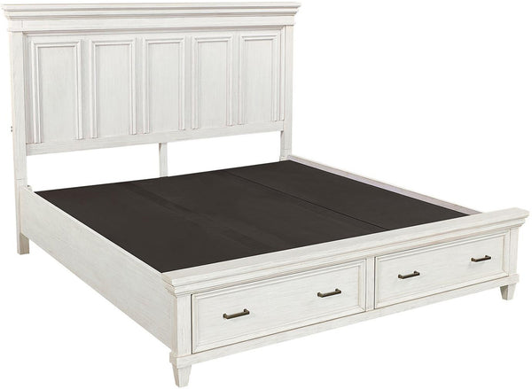 Aspenhome Caraway Farmhouse Cal King Panel Storage Bed I248-410-1/I248-407D-1/I248-415-1