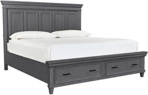 Aspenhome Caraway Farmhouse Cal King Panel Storage Bed I248-410-SLT-1/I248-415-SLT-1/I248-407D-SLT-1