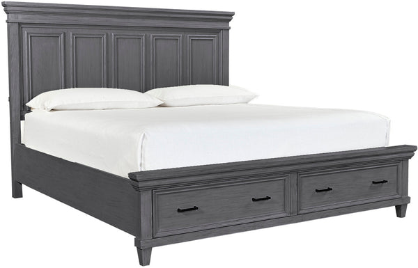 Aspenhome Caraway Farmhouse Cal King Panel Storage Bed I248-410-SLT-1/I248-415-SLT-1/I248-407D-SLT-1