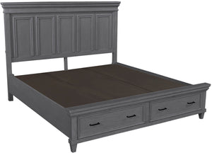 Aspenhome Caraway Farmhouse Cal King Panel Storage Bed I248-410-SLT-1/I248-415-SLT-1/I248-407D-SLT-1