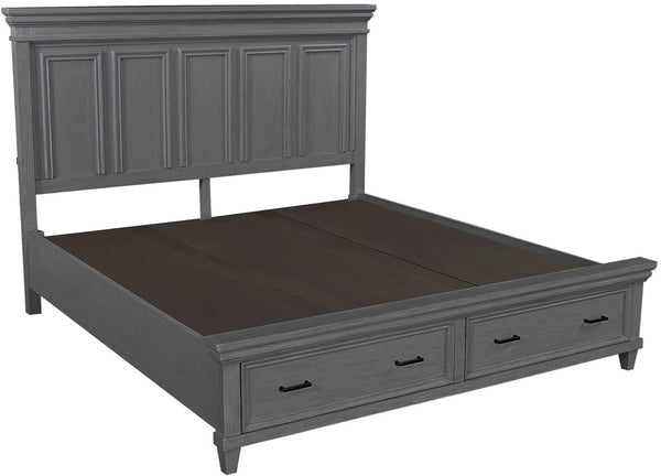 Aspenhome Caraway Farmhouse Cal King Panel Storage Bed I248-410-SLT-1/I248-415-SLT-1/I248-407D-SLT-1