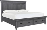 Aspenhome Caraway Farmhouse Queen Panel Storage Bed I248-412-SLT-1/I248-402-SLT-1/I248-403D-SLT-1