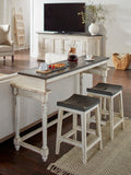 Hinsdale Traditional Console Bar Table with Two Stools