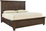 Hudson Valley Transitional Queen Panel Side Storage Bed