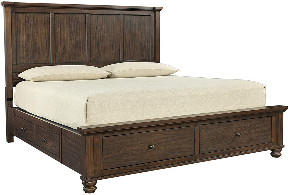 Aspenhome Hudson Valley Transitional Cal King Panel Side Storage Bed I280-410S-EXT/I280-406S/I280-407D/I280-495