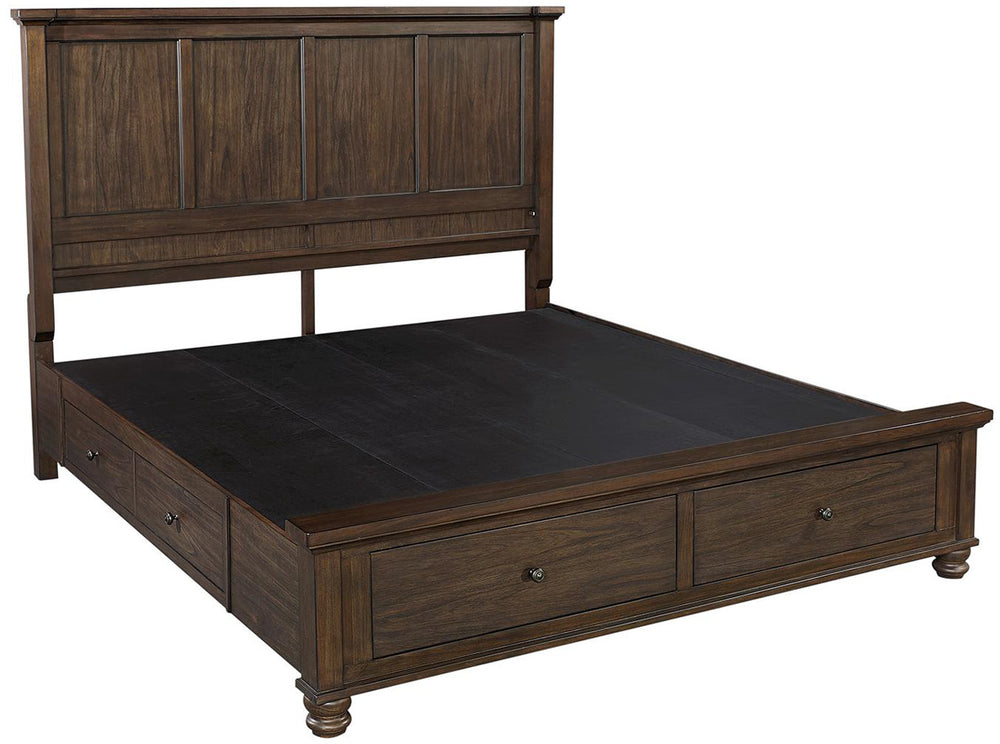 Aspenhome Hudson Valley Transitional Cal King Panel Side Storage Bed I280-410S-EXT/I280-406S/I280-407D/I280-495