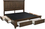 Aspenhome Hudson Valley Transitional Cal King Panel Side Storage Bed I280-410S-EXT/I280-406S/I280-407D/I280-495