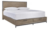 Trellis Transitional Cal King Panel Storage Bed